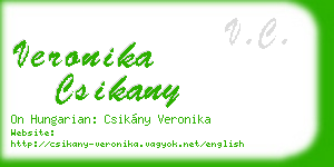 veronika csikany business card